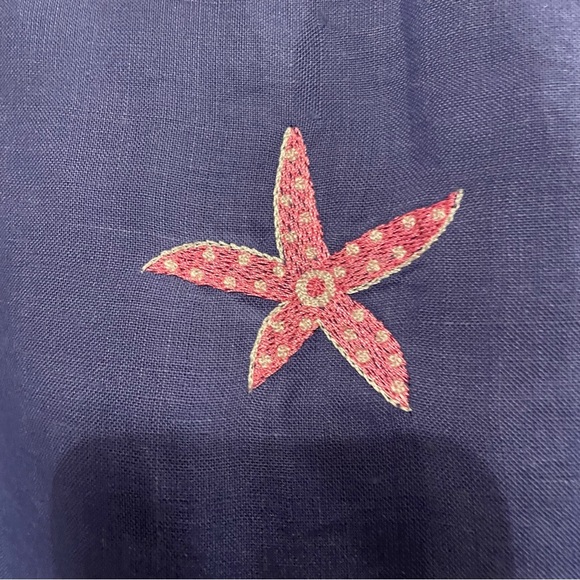 CJ Laing NWT sapphire a line starfish skirt 100% linen size 6 - Picture 5 of 10